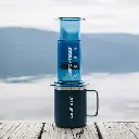 AeroPress Coffee Maker - Clear Blue