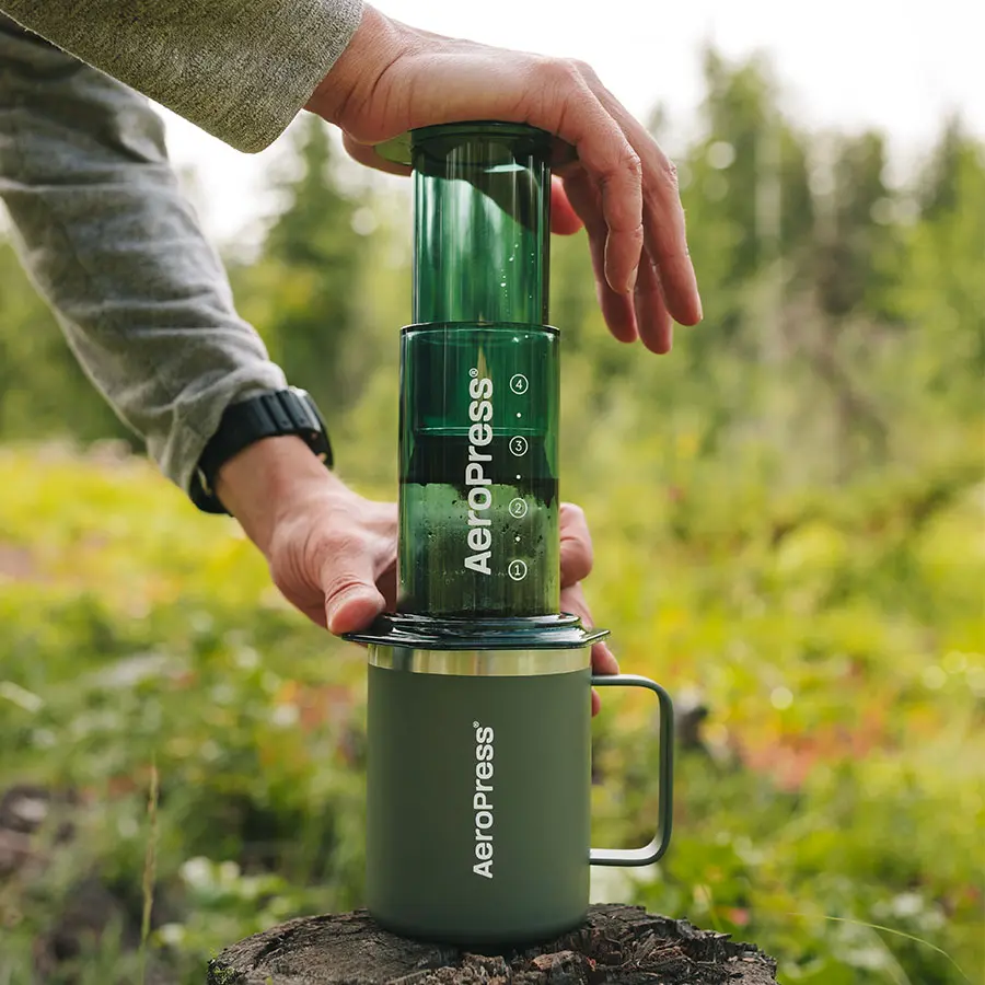 AeroPress Coffee Maker - Clear Green
