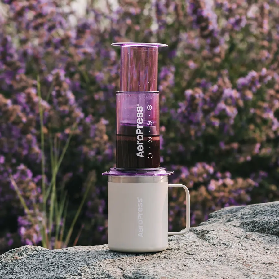 AeroPress Coffee Maker - Clear Purple