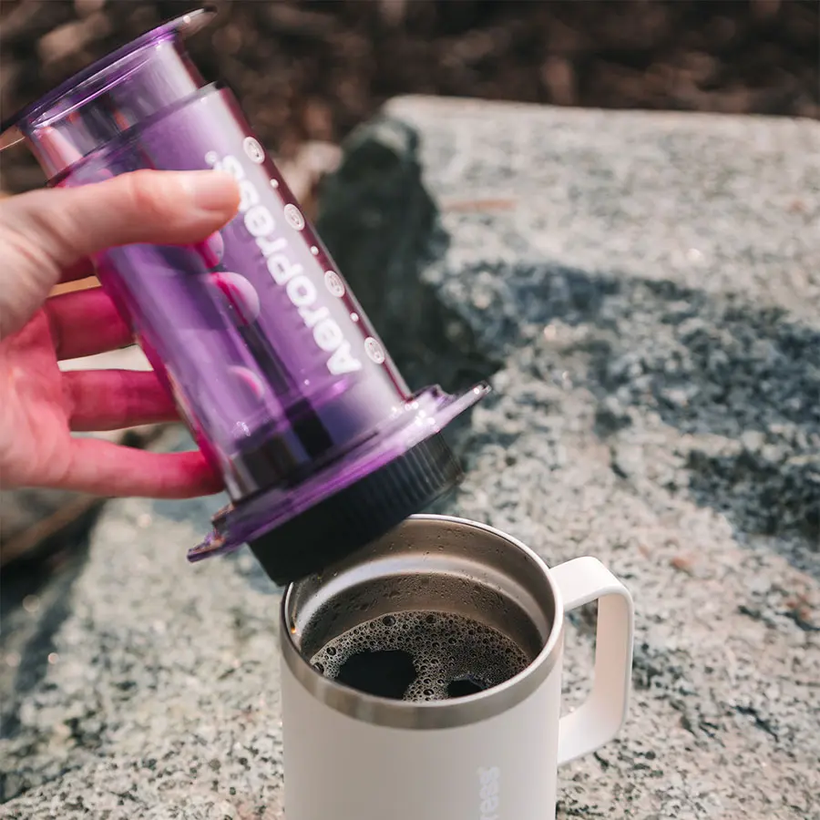 AeroPress Coffee Maker - Clear Purple
