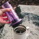 AeroPress Coffee Maker - Clear Purple
