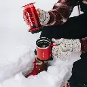 AeroPress Coffee Maker - Clear Red