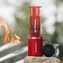 AeroPress Coffee Maker - Clear Red