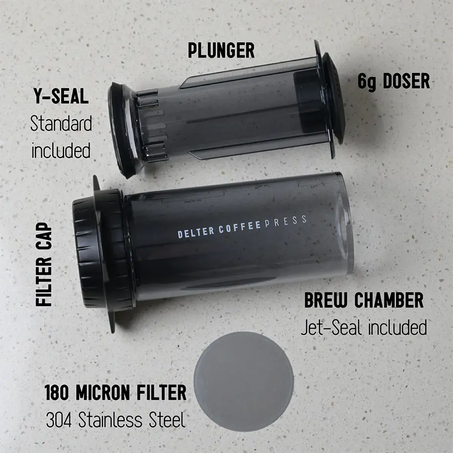 Delter Coffee Press Grey