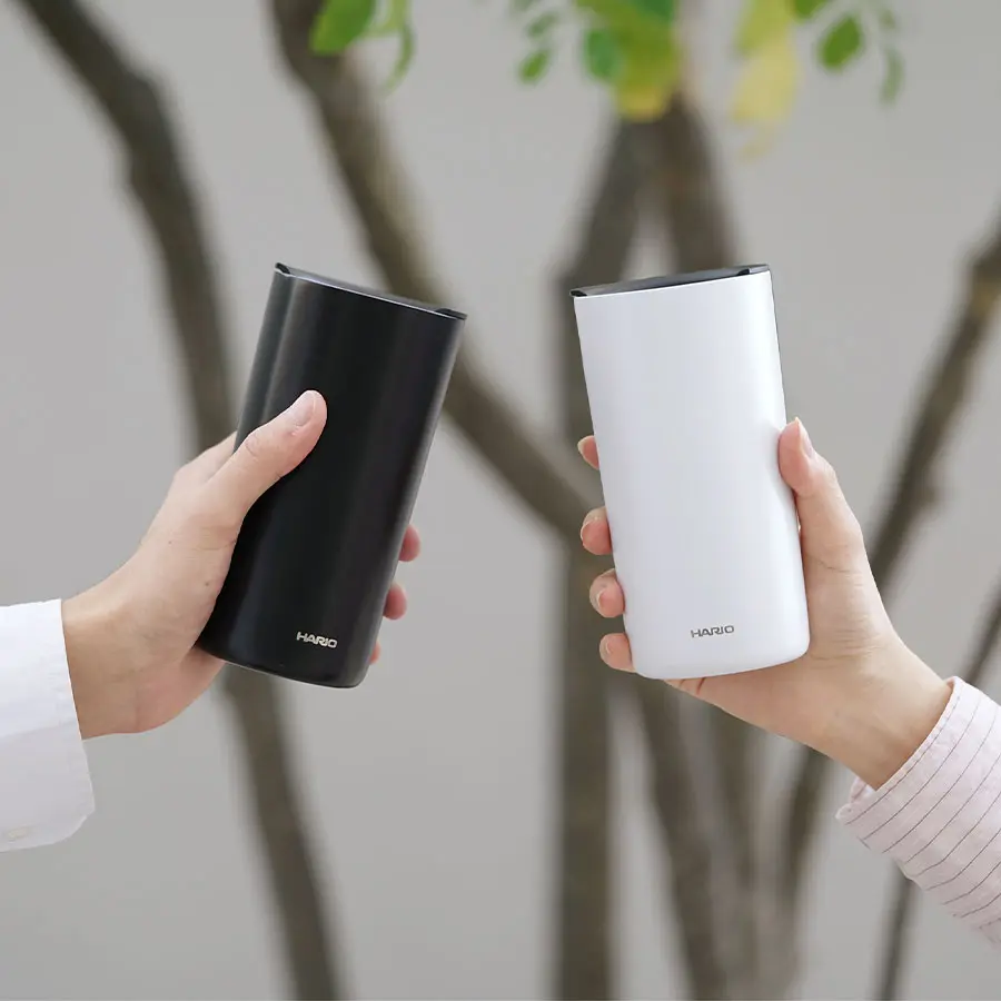 Double-Walled Tumbler with Ceramic Coating 350ml - White