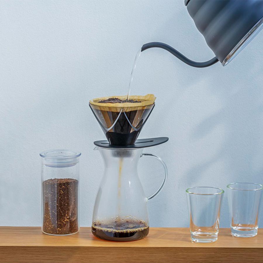 V60 One Pour Dripper MUGEN Transparent Black