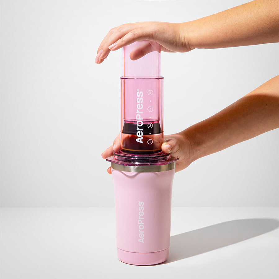 AeroPress Go Plus Travel System - Pink