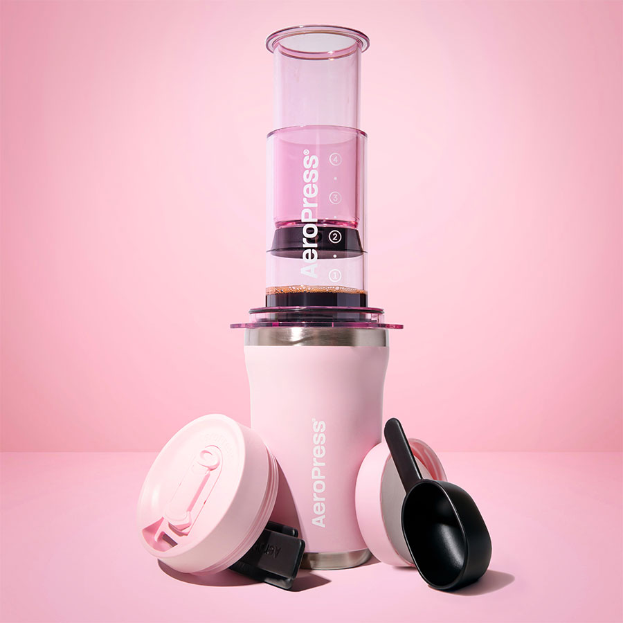 AeroPress Go Plus Travel System - Pink