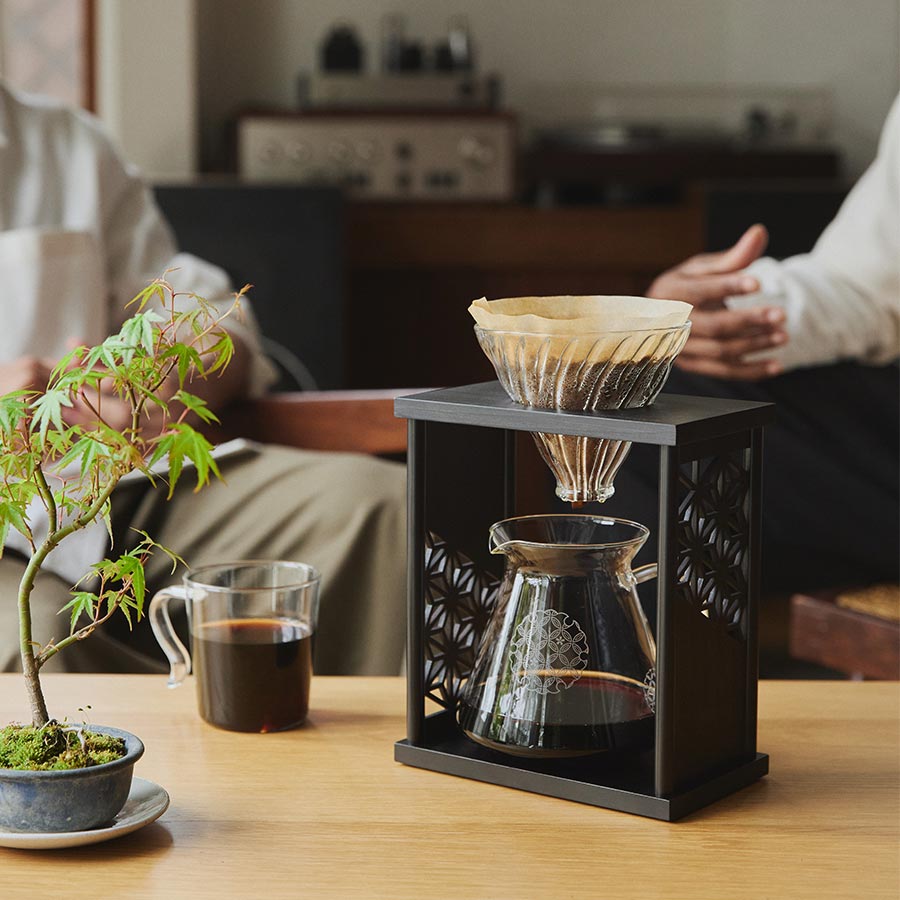 Drip Stand-Set Asanoha - Black