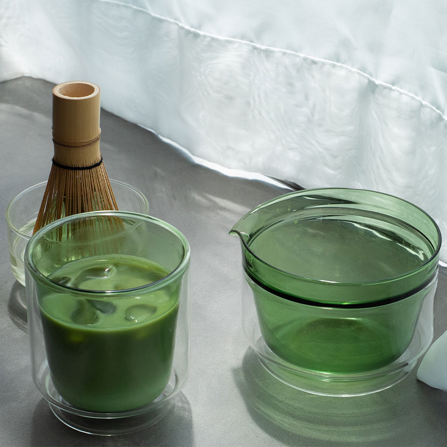Double-walled Matcha Bowl 300ml - Green