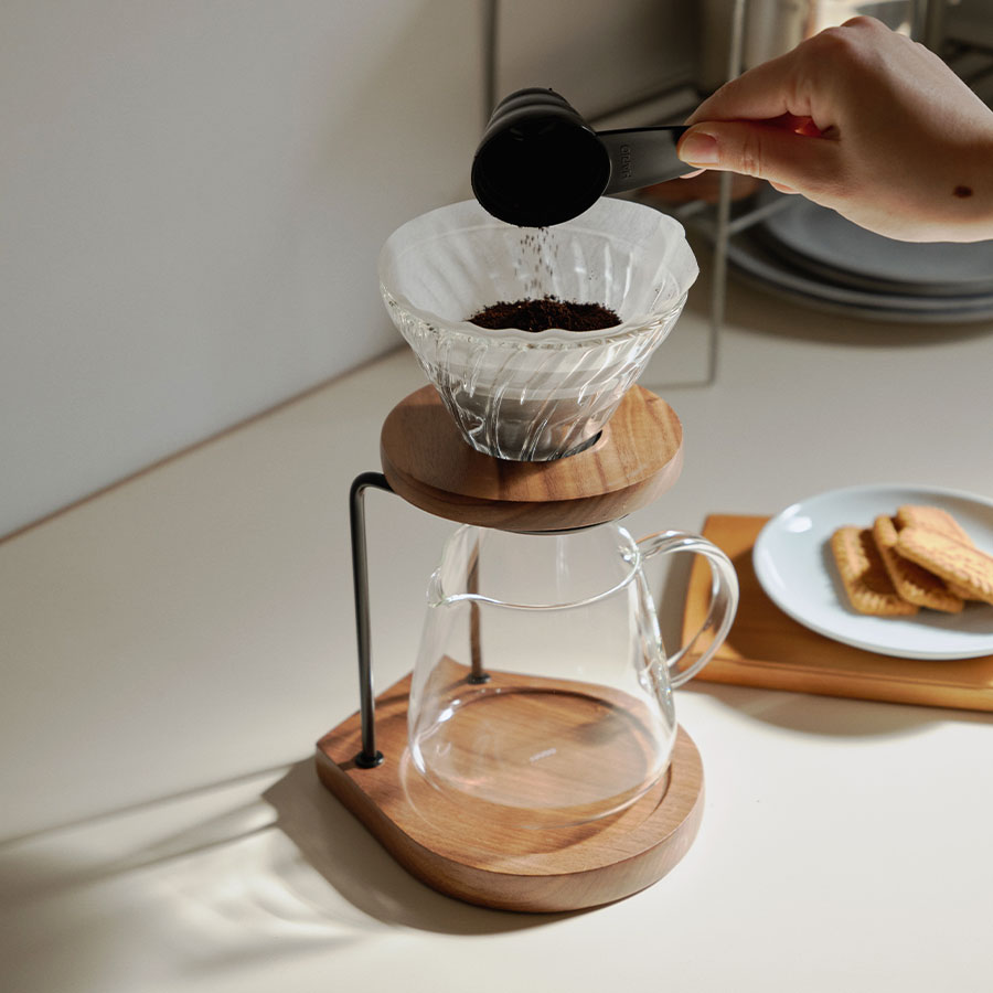 Coffee Server Walnut 600ml - Clear