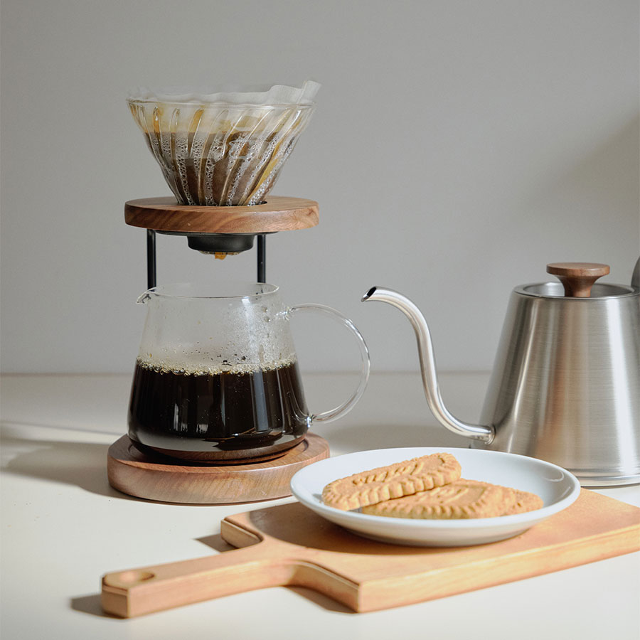 Coffee Server Walnut 600ml - Clear