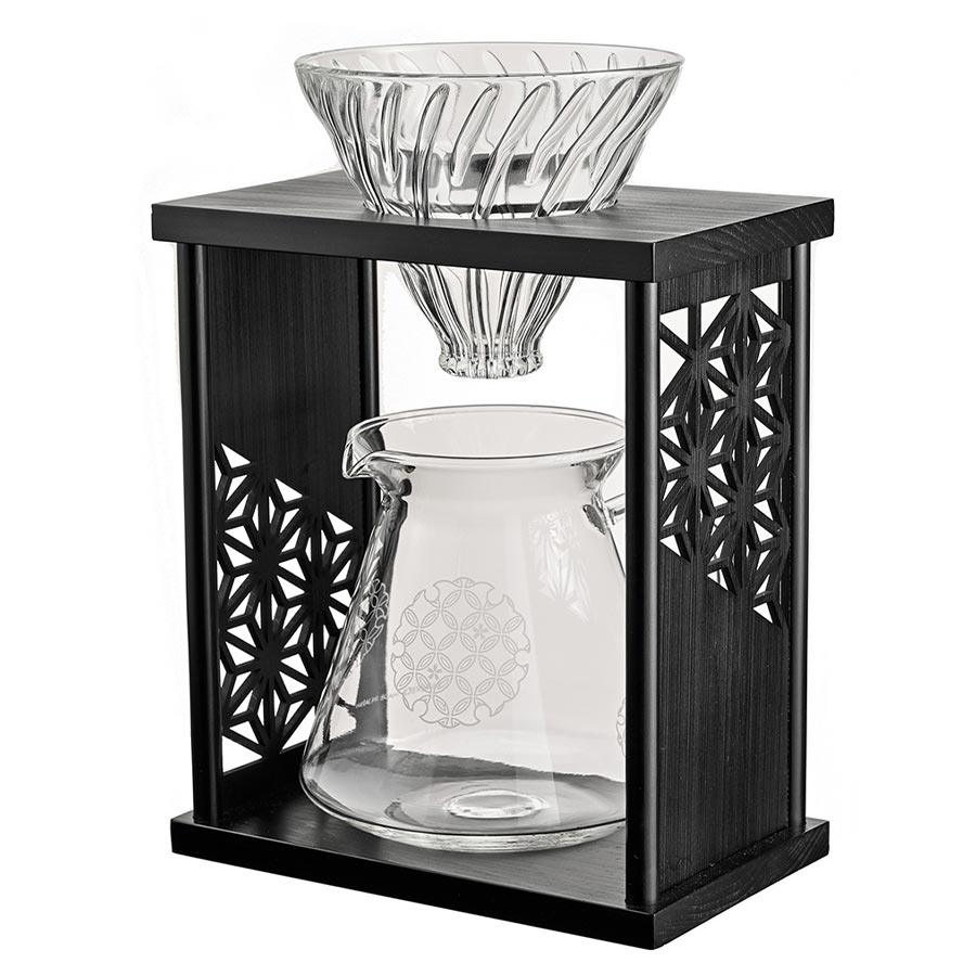 AYA Series V60 Drip Stand-Set Asanoha - Black