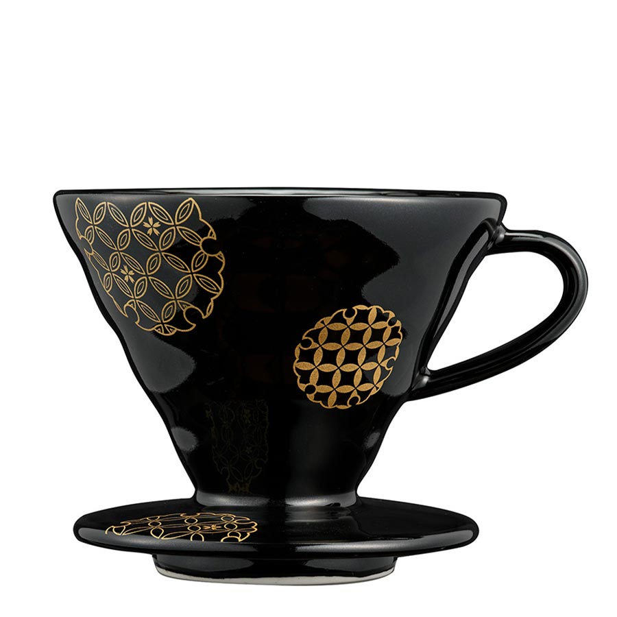 Ceramic V60 Dripper 02 Shippou - Black