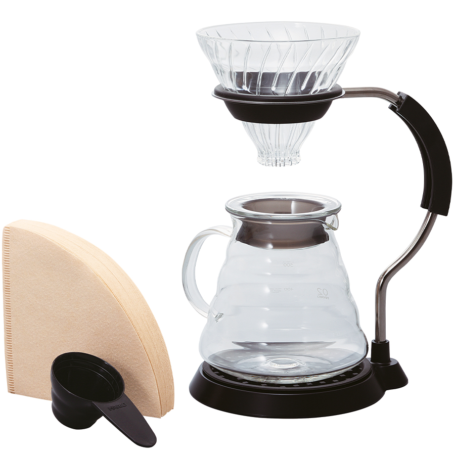 V60 Arm Stand Glass Dripper Set 02 - Black