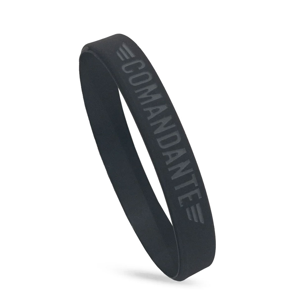 Comandante Wrist Band, 100% silicon, black medium