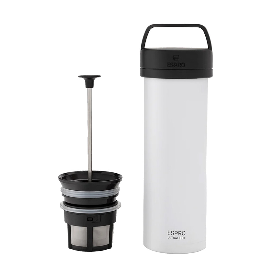 P0 Ultralight Travel Coffee Press - Chalk White