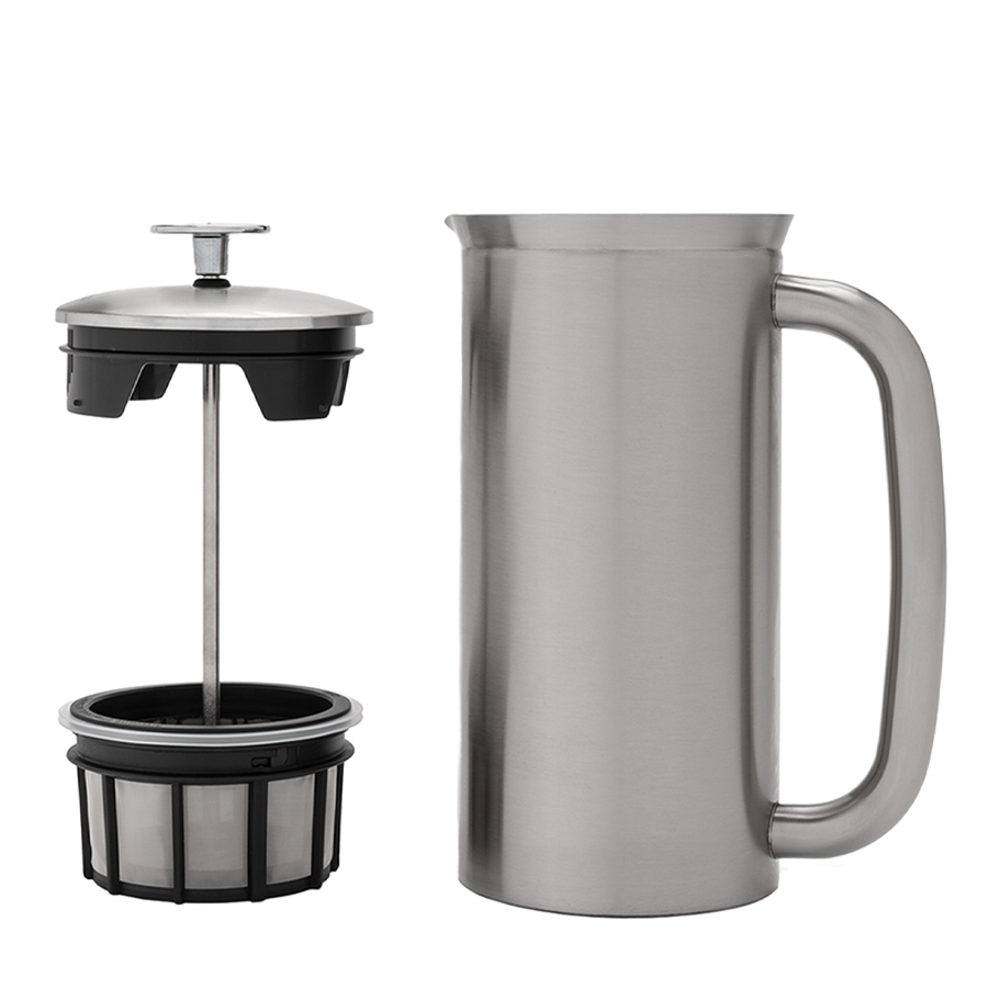 P7 French Press Coffee Maker 18oz/540ml - Brushed