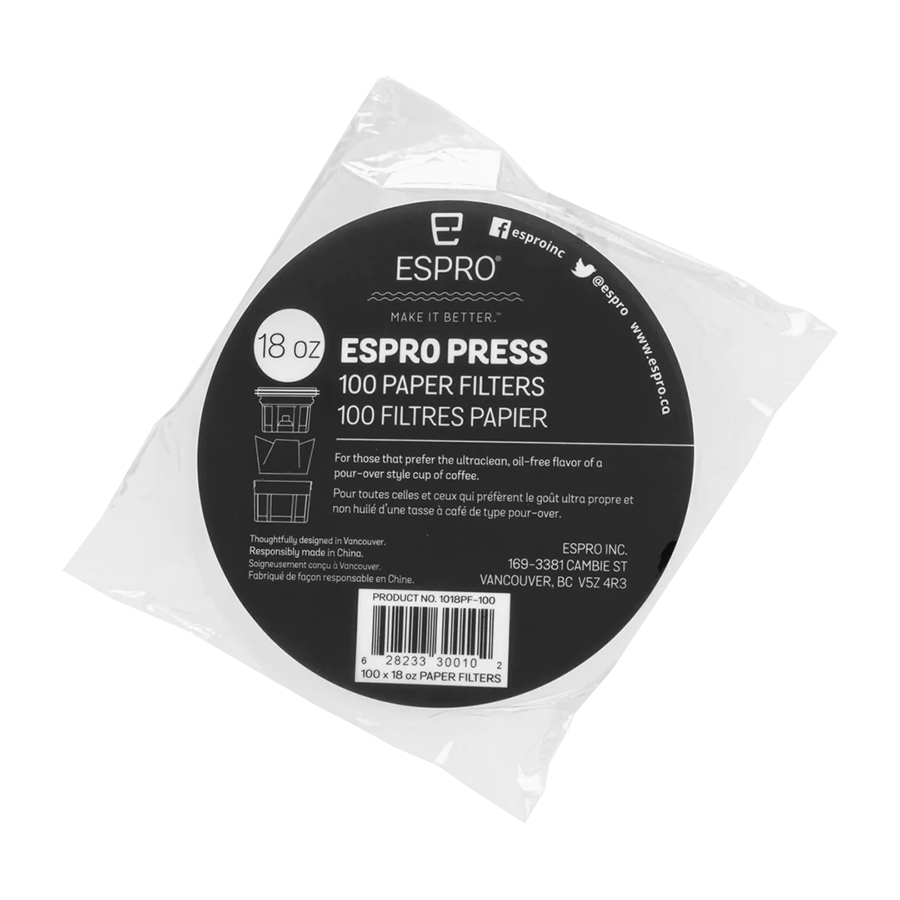Coffee Paper Filter, 18 oz, 100 pack