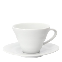 [CCS-1W] V60 Cup and Saucer 150ml Ceramic - White