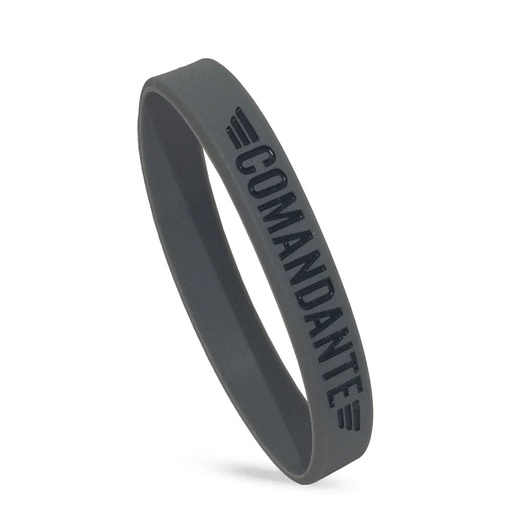 [3276] Comandante Wrist Band, 100% silicon, grey medium