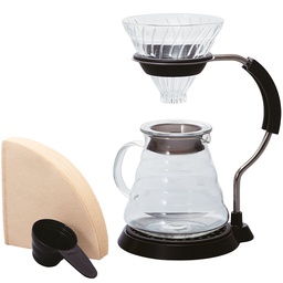 [VAS-8006-G] V60 Arm Stand Glass Dripper Set 02 - Black