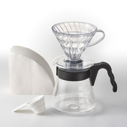 [VCDS-02-B-EU] V60 Coffee Dripper and Server Set 02 - Black