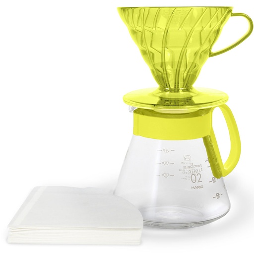 [VDXVD-02-TSY] V60 Dripper & Server Set 02 - Sunflower Yellow