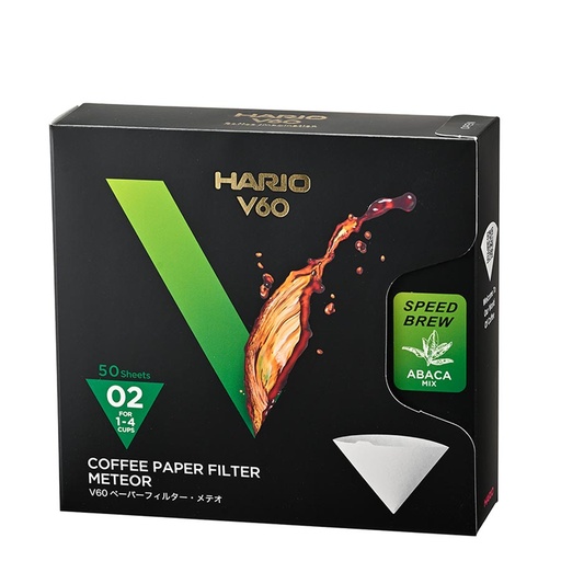 [VCF-02-50MT] Meteor Paper Filter V60 02 Box - White 50 Sheets 