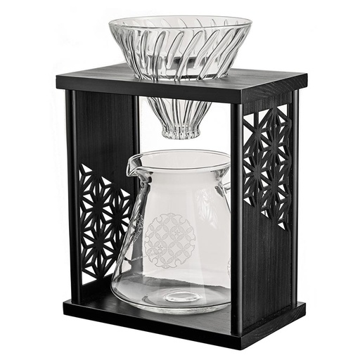 [DSS-ASB] AYA Series V60 Drip Stand-Set Asanoha - Black