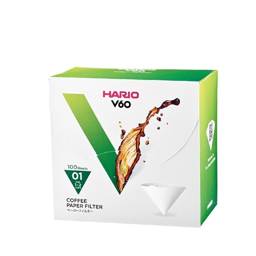 [VCF-01-100WK] Paper Filter V60 01 Box - White 100 Sheets